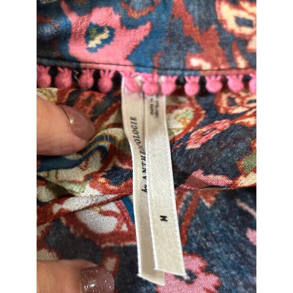 By Anthropologie Victoria sheer floral top, romantic, bohemian, eclectic - Picture 5 of 6